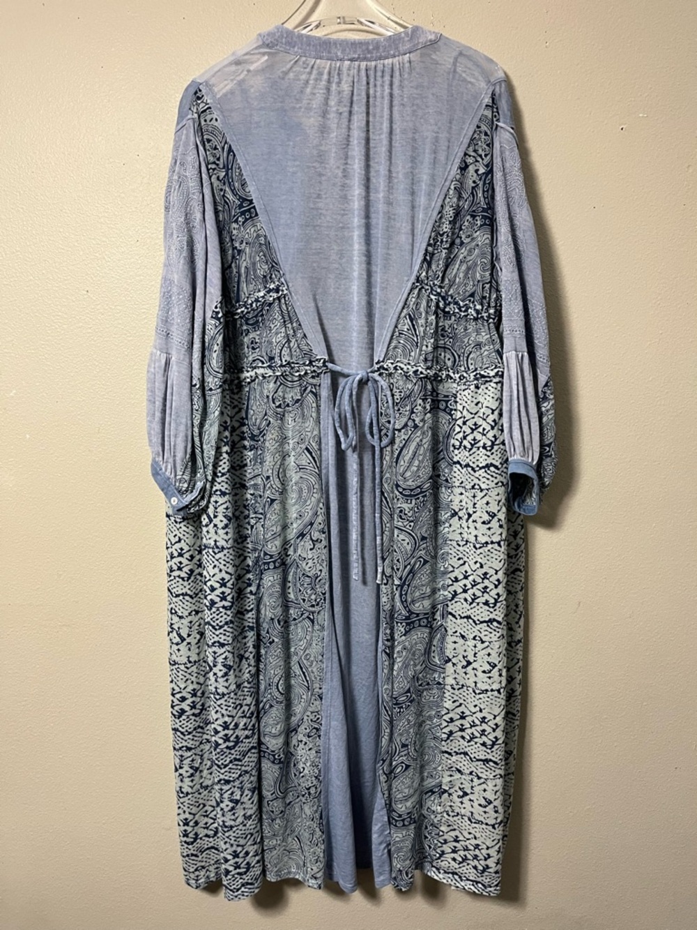 Free People Blue Oh My Mix Print Maxi Dress Women’s S Boho Cottage Prairie - Picture 11 of 11